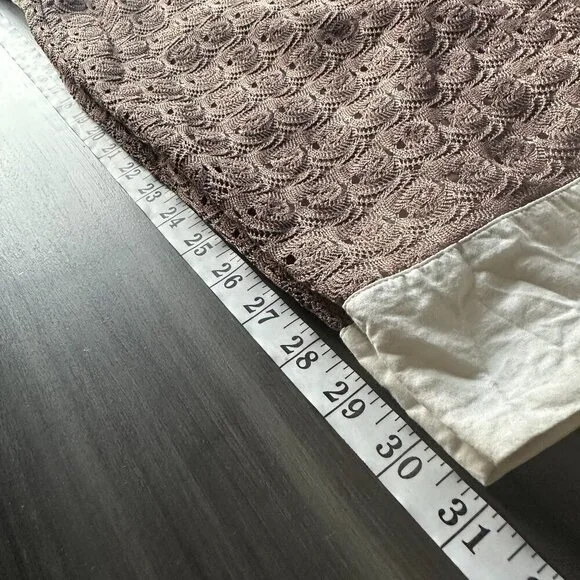 NWOT To The Max Womens Strapless Eyelet Midi Dress in Brown & Cream Size Medium - Picture 7 of 8